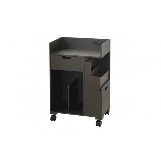 ふるさと納税 家具 収納家具 静岡県 静岡市 静岡製作所 パソコン作業ワゴン(小) ダークブラウン 沖縄・離島不可