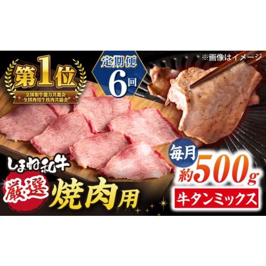 ふるさと納税 牛肉 焼肉・バーベキュー 島根県 松江市 全6回定期便 焼肉の常識を覆す 店主渾身の隠れ絶品 しまね和牛タンミックス 計約3.0kg 焼肉 牛タン 部…
