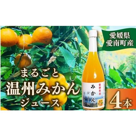 ふるさと納税 みかん・柑橘類 愛媛県 愛南町 みかんジュース 720ml×4本 みかん ジュース おれんじ オレンジジュース 柑橘 ビタミン 温州 温州みかん 温州 果…