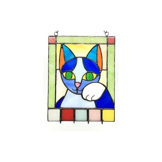 ふるさと納税 家具 東京都 東村山市 ステンドグラス製 幸運の招き猫の壁掛キーフック 1675190