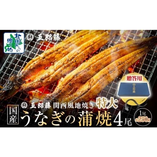 ふるさと納税 うなぎ 大阪府 泉佐野市 贈答用 国産有頭旨鰻 250g×4尾 特大サイズ 関西風地焼き 老舗 五郎藤 うなぎ 1kg 小分け unagi ひつまぶし 簡単調理