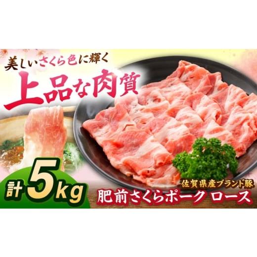 ふるさと納税 豚肉 ロース 佐賀県 吉野ヶ里町 肥前さくらポーク ロース 500g × 10パック 計 5kg| 豚肉 ロース 国産 小分け しゃぶしゃぶ 豚 大容量 | 吉野ヶ…