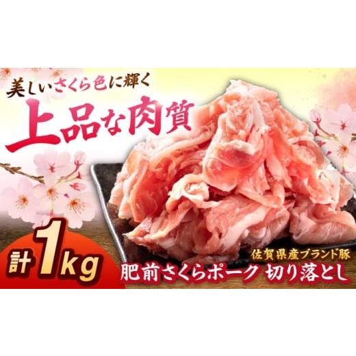 ふるさと納税 豚肉 佐賀県 吉野ヶ里町 春のお祝いに 3/2までのご入金で3/10までに発送 肥前さくらポーク 切り落とし 500g × 2パック 計 1kg | 豚肉 肥前さ…