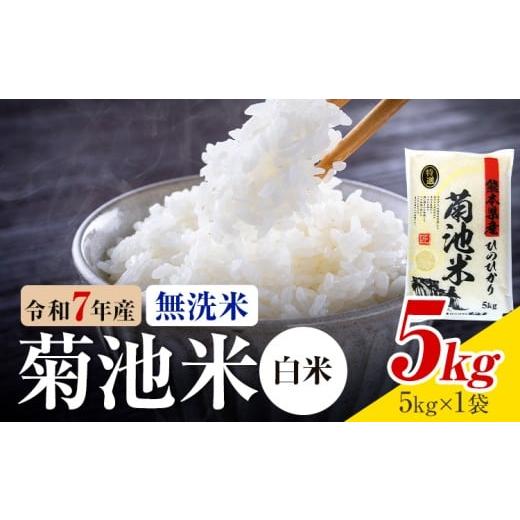 ふるさと納税 米 ヒノヒカリ 熊本県 菊池市 令和7年産 熊本県産 菊池米 白米 無洗米 5kg 1袋5kg 株式会社くまもとごはん [30日以内に出荷予定(土日祝除く)]…
