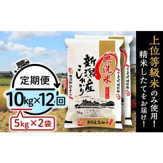 ふるさと納税 無洗米 新潟県 胎内市 31-M10Z 無洗米 新潟県産コシヒカリ10kg(5kg×2袋) 12ヶ月連続お届け 無洗米10kg(5kg×2袋)×12回 | 寄附金額322,000円
