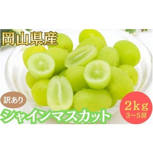 ふるさと納税 果物類 ぶどう 岡山県 真庭市 2026年先行予約 訳あり 岡山県産 シャインマスカット 2kg以上 (3~5房) fsfm005-01