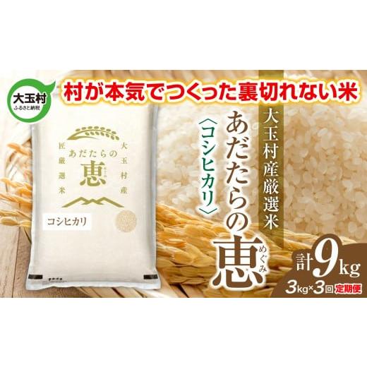 ふるさと納税 米 コシヒカリ 福島県 大玉村 米 大玉村産厳選米「あだたらの恵」(品種:コシヒカリ) 計9kg [ 令和7年産 ] 定期便 ( 全3回 × 3kg ) | 福島…