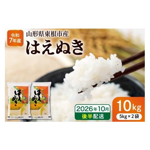 ふるさと納税 米 はえぬき 山形県 東根市 令和7年産米 2026年10月後半発送 はえぬき10kg 山形県 東根市産 深瀬商店提供 hi053-063-103 2026年10月後半発送