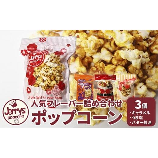 ふるさと納税 菓子 スナック 京都府 舞鶴市 ジェリーズ ポップコーン 人気フレーバー3個 Mサイズ 詰め合わせ セット | ポップコーン 3種類 キャラメル うま塩 …