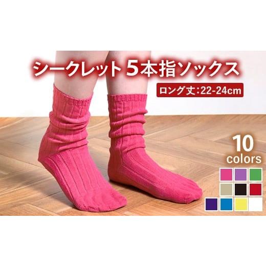 ふるさと納税 小物 大阪府 泉大津市 イエロー camicks (ロング丈シークレット五本指ソックス) イエロー