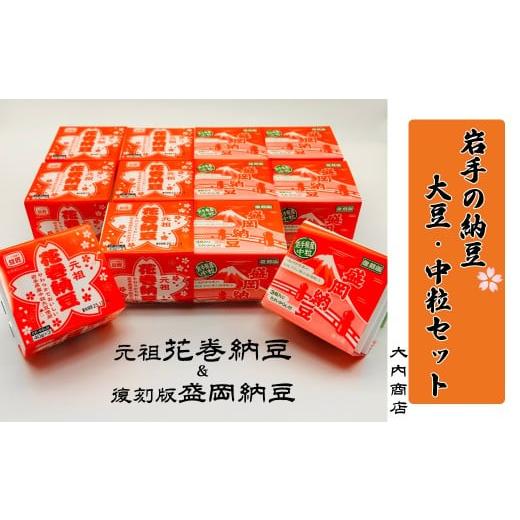 ふるさと納税 加工品等 納豆 岩手県 花巻市 岩手の納豆 大豆・中粒セット(3パック×6個×2種類) 大内商店 2361