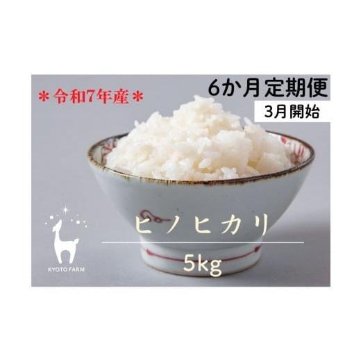 ふるさと納税 米 ヒノヒカリ 京都府 京都市 [6か月定期便]令和7年産 京都ファームのヒノヒカリ 精米 毎月5kg×6回(3月〜8月) [ 京都 京北産 ひのひかり 新…