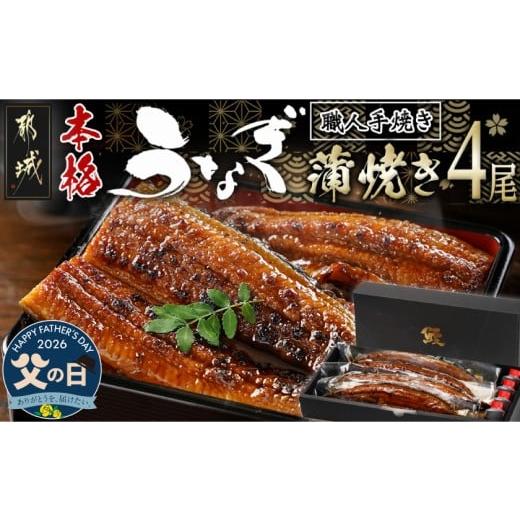 ふるさと納税 うなぎ 宮崎県 都城市 父の日 職人手焼きの本格うなぎ蒲焼き4尾 6月18日〜21日お届け _AD-3301-FG_(都城市) 国産 本格 うなぎ 鰻 特製たれ付き …