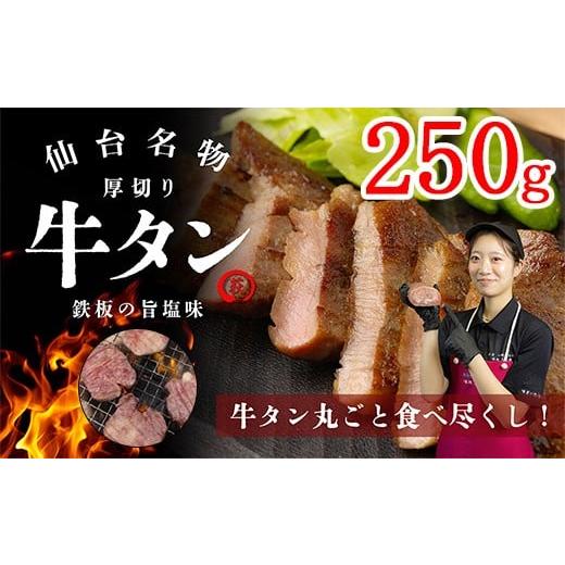ふるさと納税 牛肉 タン 宮城県 川崎町 仙台名物 厚切り牛タン 鉄板の旨塩味 250g
