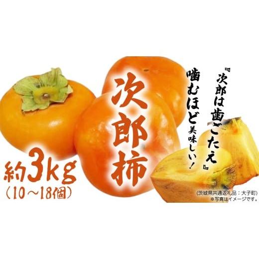 ふるさと納税 果物類 柿 茨城県 牛久市 次郎柿 3kg 2026年9月上旬発送開始 (茨城県共通返礼品:大子町) 柿 かき カキ 次郎柿 完全甘柿 秋の味覚 果物 フルーツ…