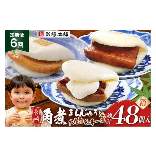 ふるさと納税 加工品等 レトルト 長崎県 島原市 BJ518 岩崎本舗 6回定期便 三種食べ比べセット(長崎角煮まんじゅう 4個・大とろ角煮まんじゅう 2個・チーズ角…