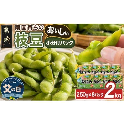 ふるさと納税 豆類 枝豆 宮崎県 都城市 父の日 小分けパック 南国育ちのおいしい枝豆2kg 6月18日〜21日お届け _LG-3322-FG_(都城市) 南九州産 急速凍結 塩ゆ…