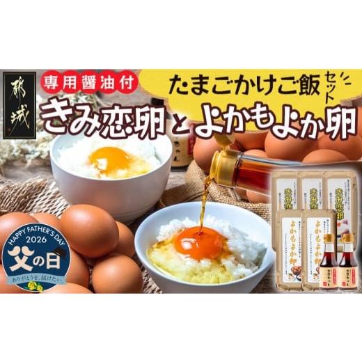 ふるさと納税 卵(鶏、烏骨鶏等) 宮崎県 都城市 父の日 「きみ恋卵」と「よかもよか卵」のたまごかけご飯セット 6月18日〜21日お届け _12-2902-FG_(都城市) …