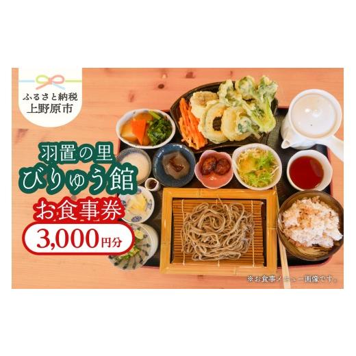 ふるさと納税 お食事券 山梨県 上野原市 [羽置の里 びりゅう館]お食事券 3,000円分
