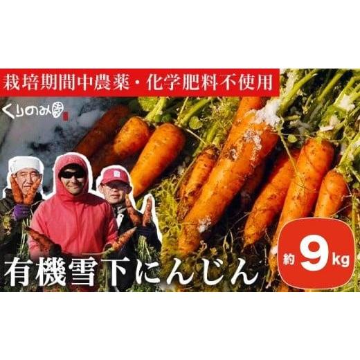 ふるさと納税 野菜類 人参 長野県 小布施町 有機雪下にんじん 約9kg 栽培期間中農薬・化学肥料不使用 [くりのみ園] 人参 ニンジン 野菜 やさい 長野県産 信…