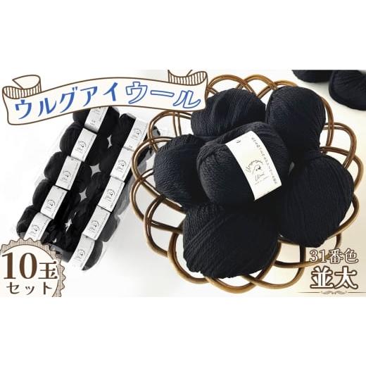 ふるさと納税 手芸 愛知県 江南市 毛糸 ウルグアイウール並太 31番色 10玉セット / ウール100% 並太毛糸 手編み 編み物 ハンドメイド 冬小物 マフラー 帽子 …