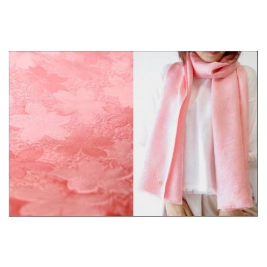 ふるさと納税 小物 ストール・マフラー 京都府 京丹後市 フィルタンゴ ストール 洗える丹後ちりめんのシルク 桜柄 サクラピンク 配送時期:母の日用5/8-10お…