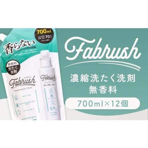 ふるさと納税 雑貨・日用品 福岡県 嘉麻市 4つの無添加 ( 香料 蛍光剤 漂白剤 着色料 ) fabrush 濃縮洗たく洗剤 無香料 詰替700ml×12個 生活用品 生活雑貨…