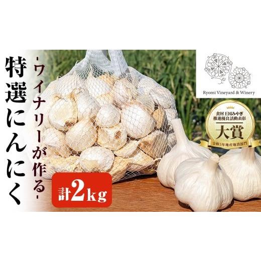 ふるさと納税 野菜類 宮城県 大和町 ワイナリーが作る特選にんにく 2kg(1kg×2袋) バラ にんにく ニンニク ガーリック 了美ホワイト 六片種 ばら ホワイト六片…