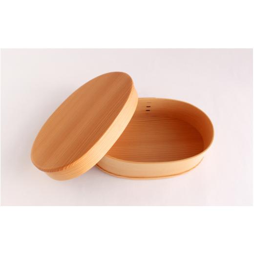 ふるさと納税 木工品・竹工品 岡山県 真庭市 弁当箱 ／ 佐田建美 天然木 曲げわっぱ 弁当 岡山県 真庭市 sdkb010-01の画像
