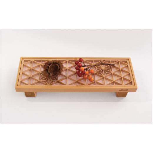 ふるさと納税 木工品・竹工品 岡山県 真庭市 真庭組子 テーブルコーディネート 麻の葉 ／ 組子 天然木 和雑貨 和モダン 岡山県 真庭市 sdkb011-01の画像