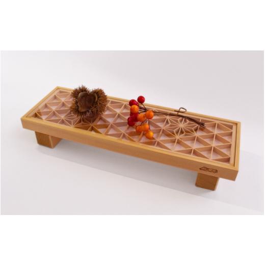 ふるさと納税 木工品・竹工品 岡山県 真庭市 真庭組子 テーブルコーディネート 麻の葉 ／ 組子 天然木 和雑貨 和モダン 岡山県 真庭市 sdkb011-01の画像