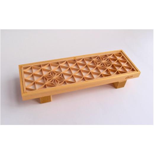 ふるさと納税 木工品・竹工品 岡山県 真庭市 真庭組子 テーブルコーディネート 麻の葉 ／ 組子 天然木 和雑貨 和モダン 岡山県 真庭市 sdkb011-01の画像