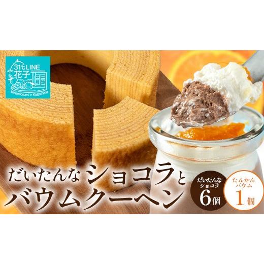 ふるさと納税 ゼリー・プリン 鹿児島県 南大隅町 だいたんな 恋するショコラ &amp; バウムセット(だいたんなショコラ6個+バウムクーヘン・ 極 たんかん)SH-…