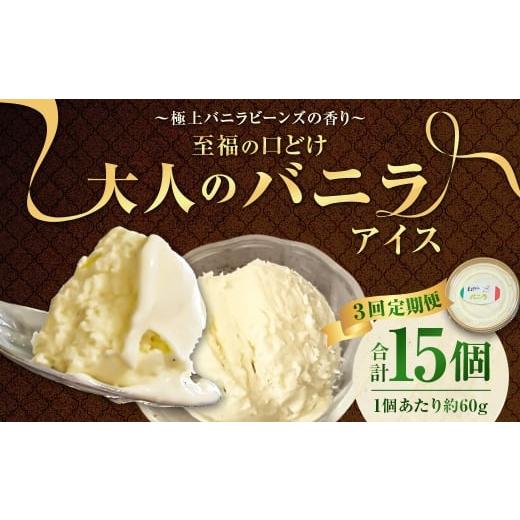 ふるさと納税 菓子 アイス 福岡県 香春町 3回定期便 極上バニラビーンズの香り 至福の口どけ "大人のバニラアイス" 5個×3回 計15個 アイス バニラ…