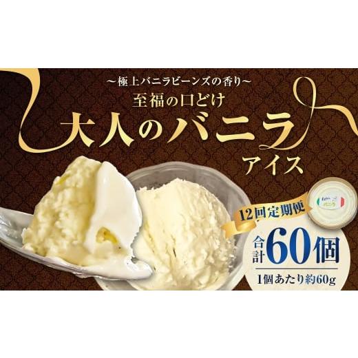 ふるさと納税 菓子 アイス 福岡県 香春町 12回定期便 極上バニラビーンズの香り 至福の口どけ "大人のバニラアイス" 5個×12回 計60個 アイス バニ…