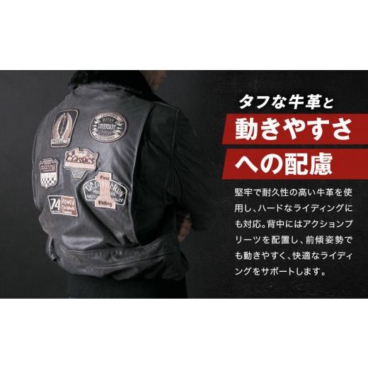 ふるさと納税 スポーツ・アウトドア 京都府 京都市  デグナー ヴィンテージフライトレザージャケット 16WJ-10 ブラック Mサイズ｜京都 バイクギア 人気ブラン…_4