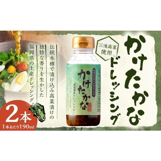 ふるさと納税 調味料・油 ドレッシング 福岡県 みやま市 A332 かけたかなドレッシング 190ml×2本セット ドレッシング 調味料 料理 サラダドレッシング サラダ…