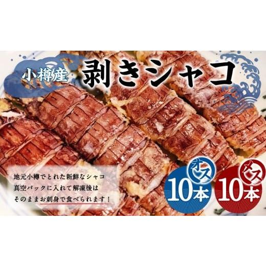 ふるさと納税 旬の鮮魚等 北海道 小樽市 小樽産 剥き シャコオス・メス 各10本 (約200〜400g) 蝦蛄 刺し身 小樽 剥きシャコ 新鮮 真空パック 解凍 刺身 シャ…