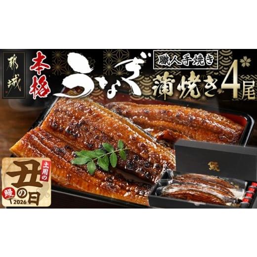 ふるさと納税 うなぎ 宮崎県 都城市 丑の日 職人手焼きの本格うなぎ蒲焼き4尾 7月20日〜25日お届け _AD-33-003-4-UG_(都城市) 国産 本格 うなぎ 鰻 特製たれ…