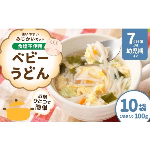 ふるさと納税 うどん 生・半生めん 山梨県 中央市 ベビーうどん 100g×10袋 うどん 麺 麺類 和食 食塩不使用 お鍋 鍋 ベビーシリーズ 離乳食 ベビーフード