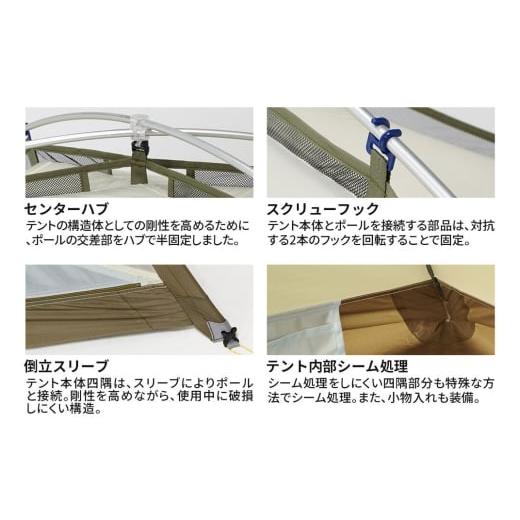 ふるさと納税 アウトドアグッズ テント・タープ 秋田県 由利本荘市 PUROMONTE 軽量 ダブルウォールテント 1人用 4シーズン対応 ブルー［VL-19 4S］テント用品 …の画像
