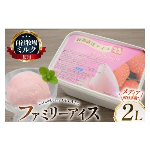 ふるさと納税 菓子 アイス 北海道 砂川市 テレビで紹介 アイス ジェラート ストロベリー 2L ファミリーサイズ ジャンボサイズ 岩瀬牧場 北海道 砂川市 1226096…