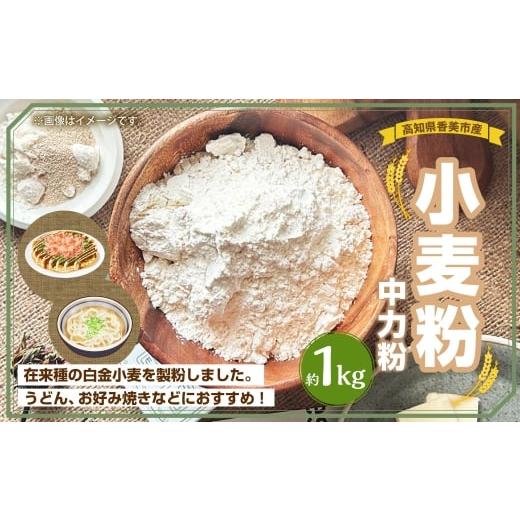 ふるさと納税 加工品等 高知県 香美市 小麦粉 ( 中力粉 ) 約1kg 小麦粉 小麦 白金小麦 グルテン