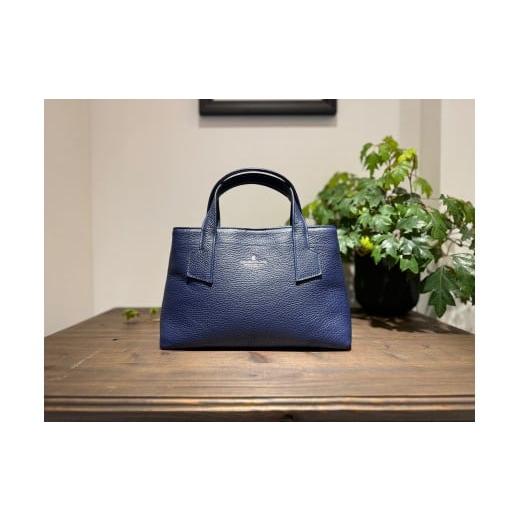 ふるさと納税 カバン トートバッグ 和歌山県 白浜町 革職人が作った本革トートバッグXSシュリンク ネイビー ネイビー