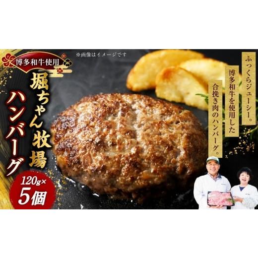 ふるさと納税 牛肉 ハンバーグ 福岡県 嘉麻市 堀ちゃん牧場ハンバーグ 120g×5個 牛肉 牛 肉 にく ニク お肉 和牛 博多牛 冷凍 国産 福岡県産 ハンバーグ 料理…