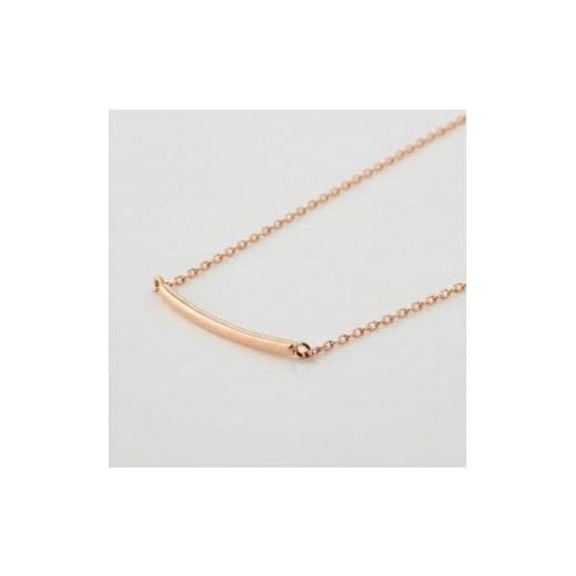 ふるさと納税 アクセサリー ネックレス 山梨県 大月市 K18 ゴールド シンプル ライン ネックレス (ピンクゴールド)/ k18 18k 金 ゴールド ネックレス ペ…