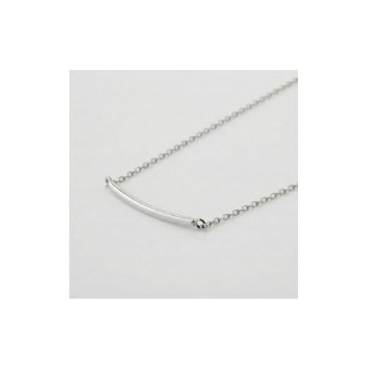 ふるさと納税 アクセサリー ネックレス 山梨県 大月市 K18 ゴールド シンプル ライン ネックレス (ホワイトゴールド)/ k18 18k 金 ゴールド ネックレス …