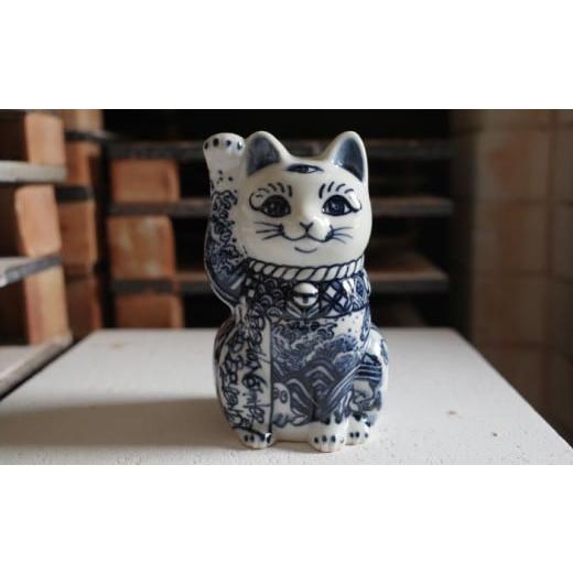 ふるさと納税 陶磁器・漆器・ガラス 愛知県 瀬戸市 瀬戸焼 四寸招き猫 Both, Neither, and Beyond 穴山文香 / 招き猫 瀬戸焼 インテリア / 瀬戸市/ カル…