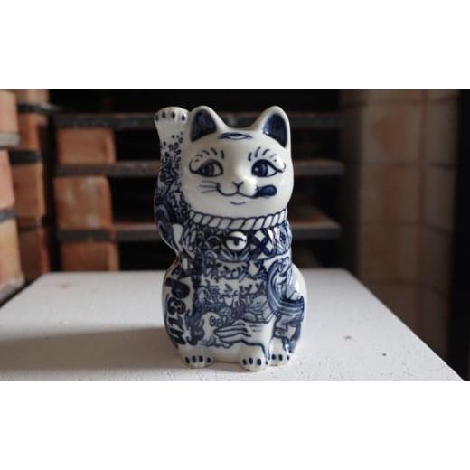 ふるさと納税 陶磁器・漆器・ガラス 愛知県 瀬戸市 瀬戸焼 四寸招き猫 Arete 穴山文香 / 招き猫 瀬戸焼 インテリア / 瀬戸市/ カルチュア・コンビニエン…