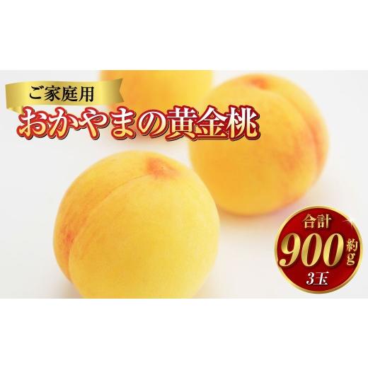 ふるさと納税 もも 岡山県 倉敷市 [ご家庭用]おかやまの黄金桃(大玉)3玉(合計約900g) もも 桃 黄金桃 岡山県産 国産 フルーツ スイーツ 大玉 果肉 美味…